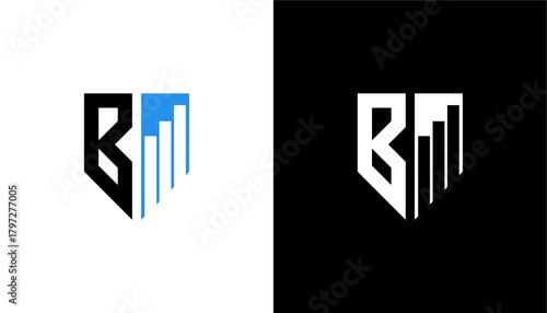 Investment logo with capital letter B, growth finance logo, financial investment logo, business logo