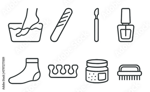 Pedicure tools and accessories: nail file, pumice stone, and more