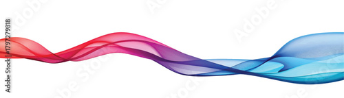 Vibrant Flowing Wave Abstract Vector on Clean White Background, Modern Graphic Art, Smooth Fluid Shapes, Ideal for Minimal Presentation Templates.