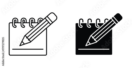 Edit icon. Line with editable stroke and flat for Web