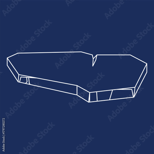 Iceberg Glacial Line Art