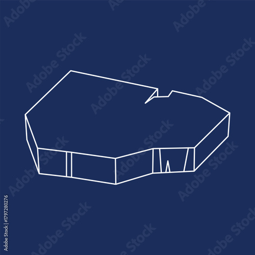 Iceberg Glacial Line Art