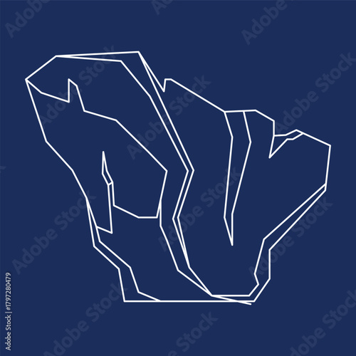 Iceberg Glacial Line Art