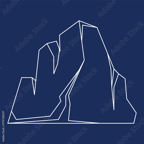 Iceberg Glacial Line Art