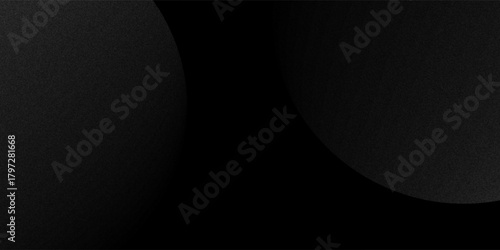 Grey abstract curved wavy lines on black background. Black background with line curve design. Blurred black silk fabric.