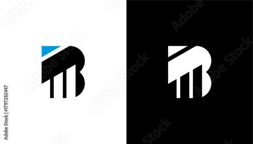 Investment logo with capital letter B, growth finance logo, financial investment logo, business logo