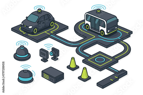 Autonomous vehicles and smart road infrastructure with integrated sensor technology