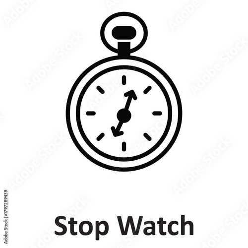 Stop watch Vector Icon which can easily modify or edit