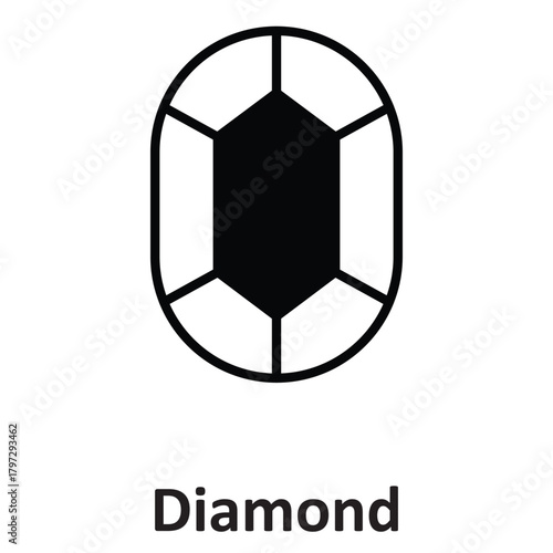 Diamond Vector Icon which can easily modify or edit