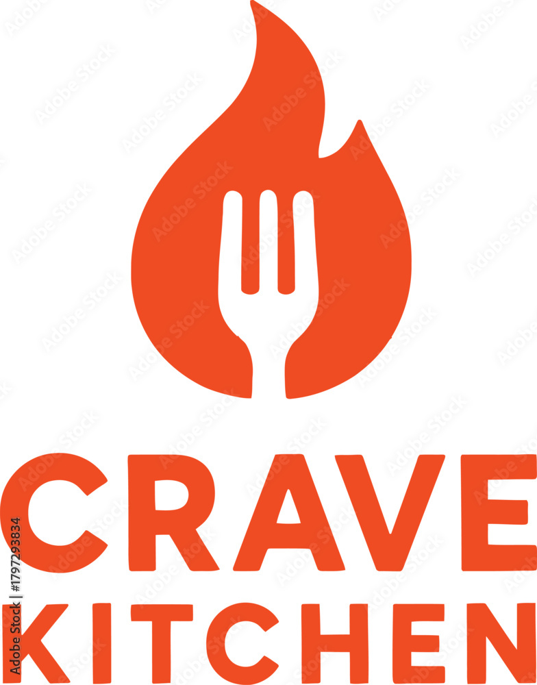 Fototapeta premium Food fire company logo design for food company