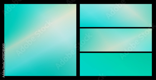 Cool Gradient Background, aqua and light teal, refreshing color wave