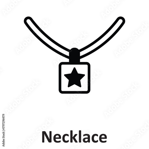 Necklace Vector Icon which can easily modify or edit
