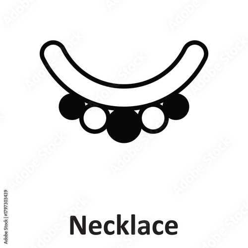 Necklace Vector Icon which can easily modify or edit