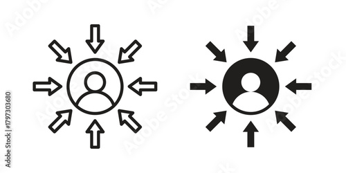 Centric consumer icon set. Outline symbol editable.
