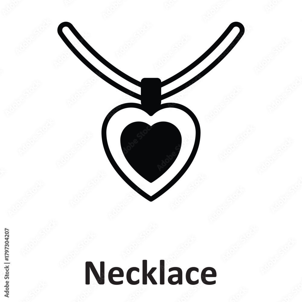 Fototapeta premium Necklace Vector Icon which can easily modify or edit