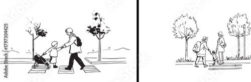  tree clipart, landscape illustration, nature vector design, forest artwork, green environment graphic, park scene clipart, eco nature illustration, hand drawn trees vector, greenery clipart artwork, 