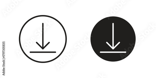 Download icon set. Outline symbol editable.