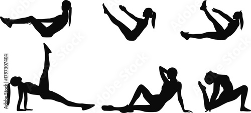 Gymnast Doing Flip Silhouette Vector