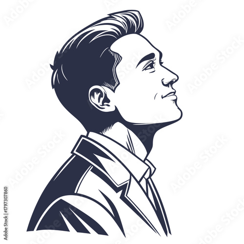 Young man with headphones and cigarette cartoon illustration vector style character profile