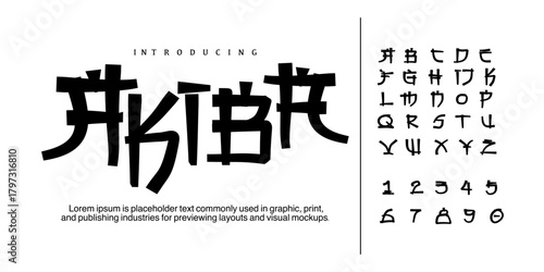 AKIBA FONT VECTOR DISPLAY BRUSH UPPERCASE HANDWRITTING ANIME JAPAN