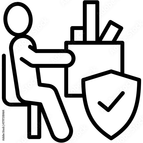 Job Loss Insurance line icon