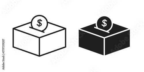 Donate icon flat and stroke collection for ui ux work.