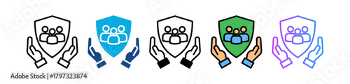 Social Insurance multiple icon