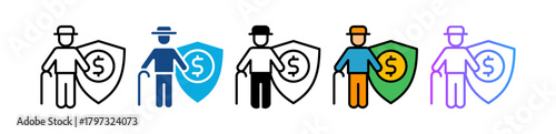 Retirement Security multiple icon