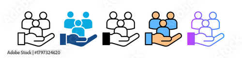 Social Contribution multiple icon