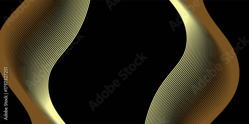 Luxurious golden background with satin drapery. 3d illustration, 3d rendering modern