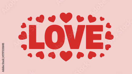 Express your affection with this vibrant love design, perfect for Valentine's Day promotions and heartfelt messages, conveying romance and charm