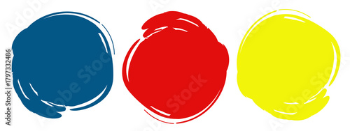 Primary Colors Artistic Illustration on Black Background