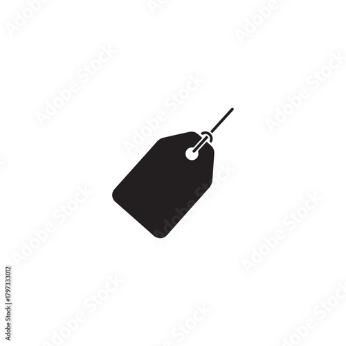 Vector Price tag icon. Simple flat logo of price tag on white background.