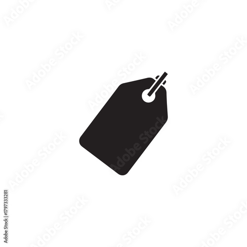 Vector Price tag icon. Simple flat logo of price tag on white background.