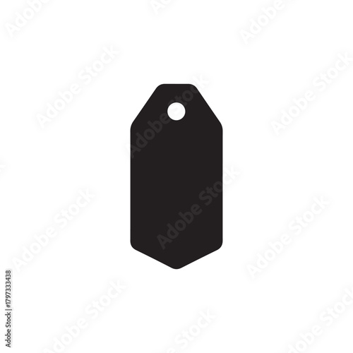 Vector Price tag icon. Simple flat logo of price tag on white background.