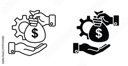 Compensation icon graphic design. Vector icon illustrations