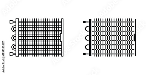 Condenser coil icon graphic design. Vector icon illustrations