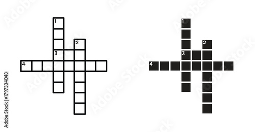 Crossword icon graphic design. Vector icon illustrations