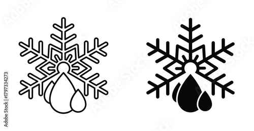 Defrost icon graphic design. Vector icon illustrations