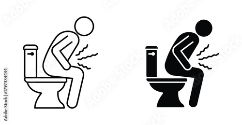 Diarrhea icon graphic design. Vector icon illustrations