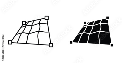 Distort icon graphic design. Vector icon illustrations