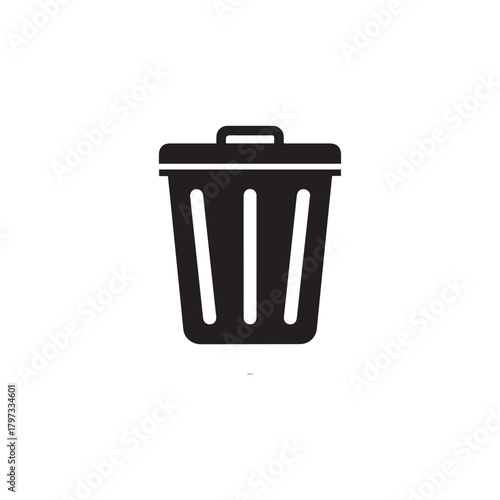 Vector Trash icon isolated on a white background