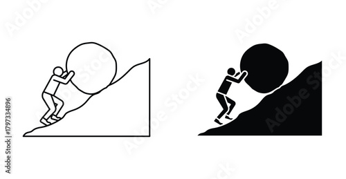 Effort icon graphic design. Vector icon illustrations