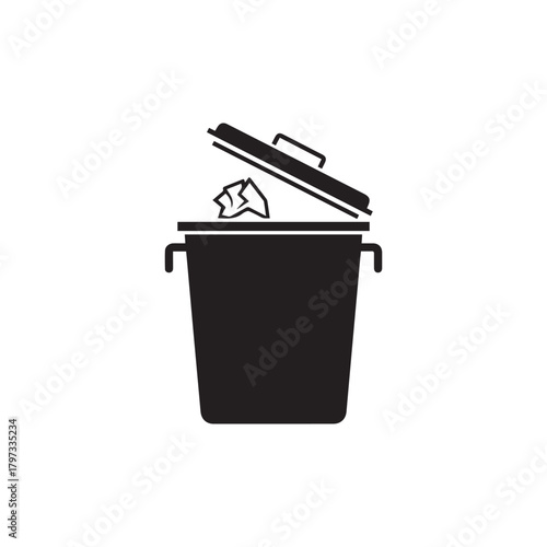Vector Trash icon isolated on a white background