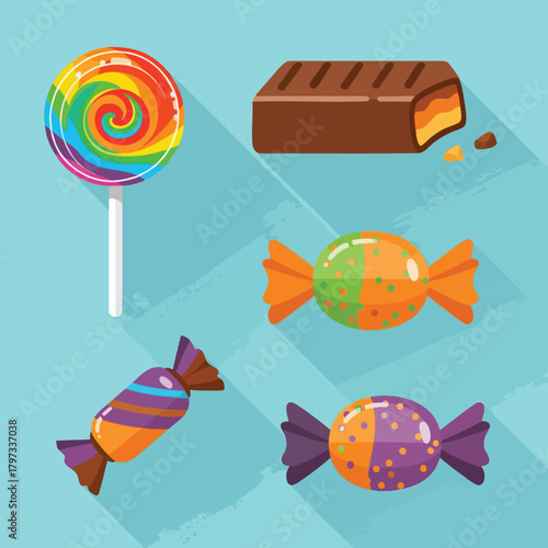 Colorful Sweets and Chocolate Treats