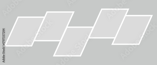 Pictures or photos frame collage. comics page grid layout abstract photo frames and digital photo wall template