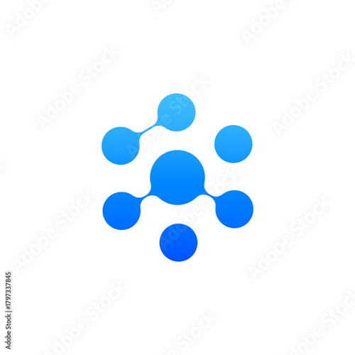 Biotech Neuron Medical Business Modern, Gradient, Line Logo
