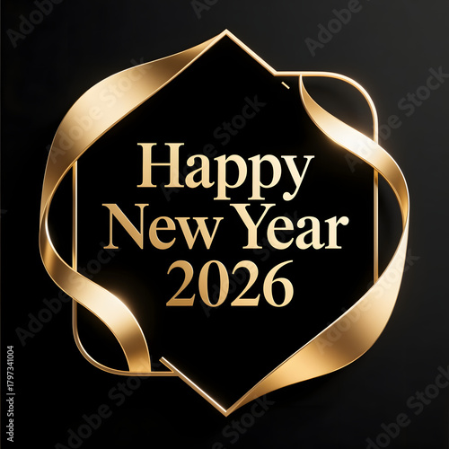 Black & Gold Premium Happy New Year 2026