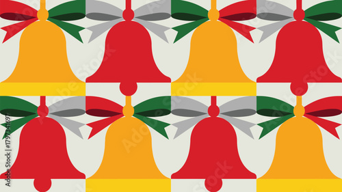 Festive holiday bells pattern brings Christmas cheer, perfect for backgrounds and decorations that add a joyful touch to your seasonal designs