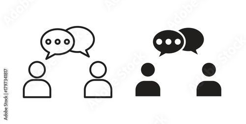 Communication icon in simple flat trend modern graphic design abstract logotype element